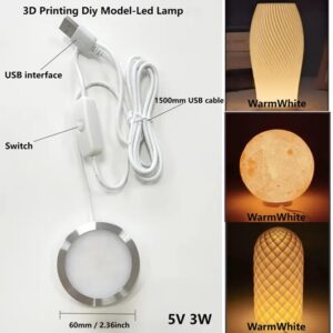 USB LED Light for 3D Models – Warm white